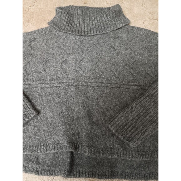 Eileen Fisher size L Gray Cashmere Wool Oversize Boxy Sweater Cowl Neck - Picture 2 of 6